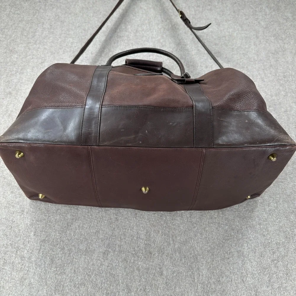 Fossil Brown‎ Leather Doctors Duffle Bag with Strap Overnight
